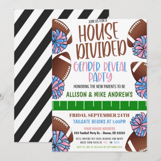 Einladung des Fußballgeschlechts (Vorne/Hinten)