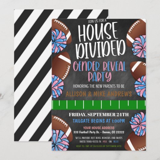 Einladung des Fußballgeschlechts (Vorne/Hinten)