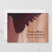 Einladung des Gedächtnisdienstes Canyon Crosscut (Vorderseite)