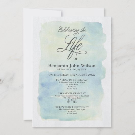 Einladung des Gedenkdienstes (Vorderseite)