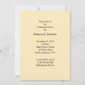 Einladung des Gedenkdienstes, Orangenschmetterling (Rückseite)