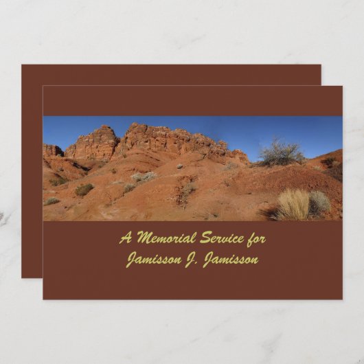 Einladung des Gedenkdienstes, Rote Felsen-Hügel (Vorne/Hinten)