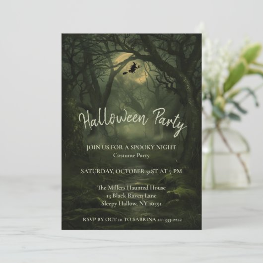 Einladung des gefleckten Halloween-Party (Stehend Vorderseite)