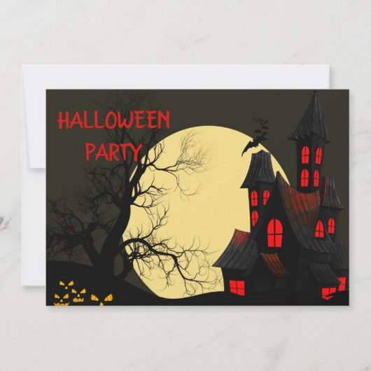 Einladung des gejagten Hauses zum Vollmond-Hallowe (Vorderseite)