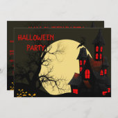 Einladung des gejagten Hauses zum Vollmond-Hallowe (Vorne/Hinten)