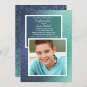 Einladung des geometrischen Fotos (Vorne/Hinten)