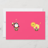 Einladung des Girly 1st Birthday Circus (Rückseite)