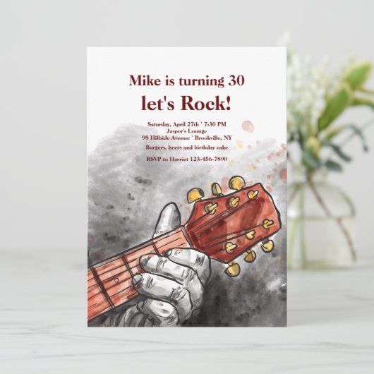 Einladung des Gitarristen (Stehend Vorderseite)