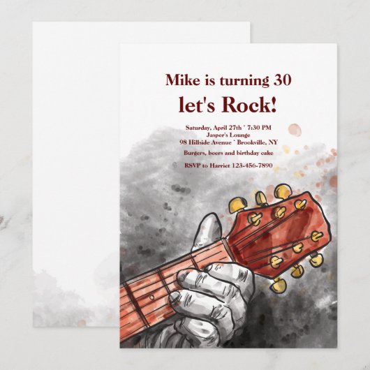 Einladung des Gitarristen (Vorne/Hinten)