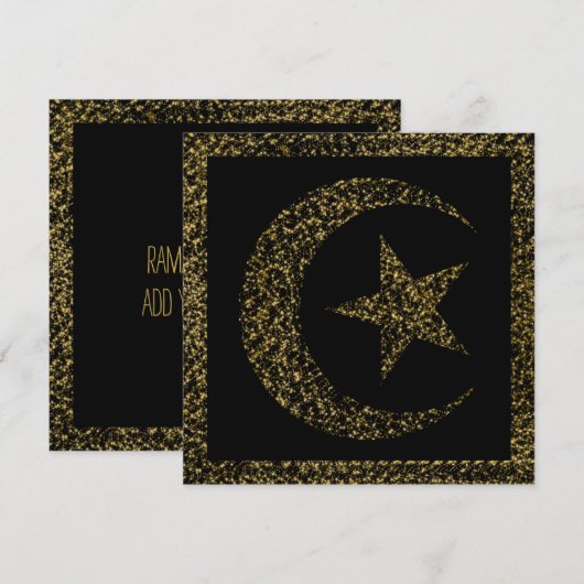 Einladung des glühenden Crescent Moon (Vorne/Hinten)