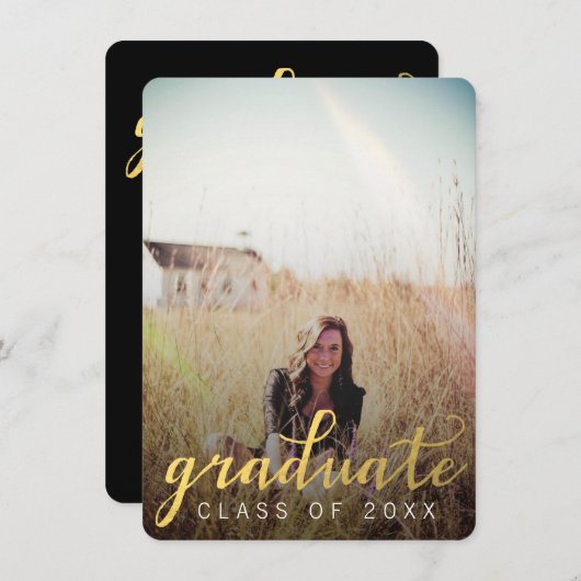 EINLADUNG DES GRAD-ABSCHLUSS-FOTOS (Vorne/Hinten)