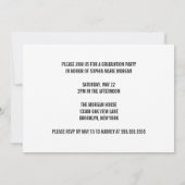 Einladung des Graduate Blue Red White Abschluss (Rückseite)