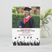 Einladung des Graduate Foto (Stehend Vorderseite)