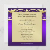 Einladung des Grand Duchess Lila Jewel Gold Scroll (Rückseite)