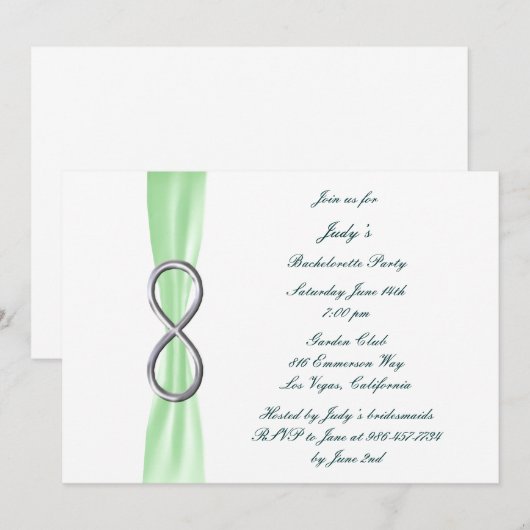 Einladung des Green Infinity Junggeselinnen-Abschi (Vorne/Hinten)