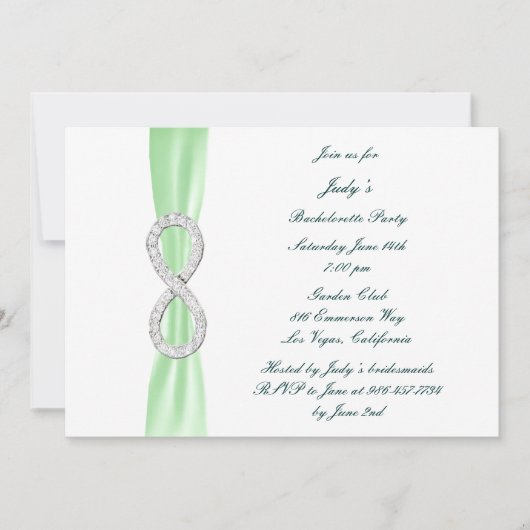 Einladung des Green Infinity Junggeselinnen-Abschi (Vorderseite)