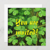 Einladung des Green Kleeblatt St Patrick's Day (Vorne/Hinten)