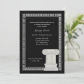 Einladung des griechischen Schlüsselrahmens (Stehend Vorderseite)