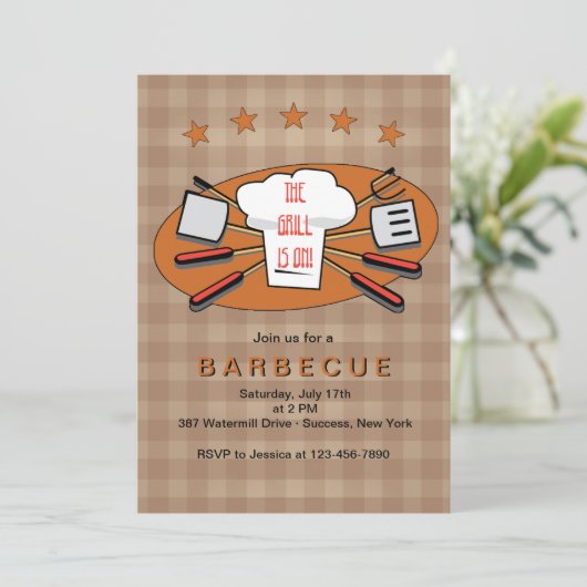 Einladung des Grillmeisters (Stehend Vorderseite)