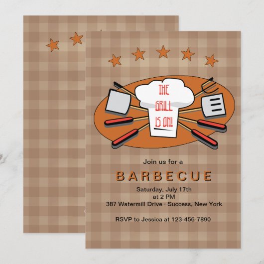 Einladung des Grillmeisters (Vorne/Hinten)