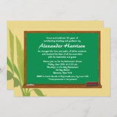 Einladung des Grüne Chalkboard-Lehrers zur Altersv (Vorne/Hinten)