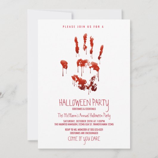 Einladung des Halloween-Party (Vorderseite)