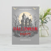 Einladung des Halloween-Party | Benutzerdefinierte (Stehend Vorderseite)