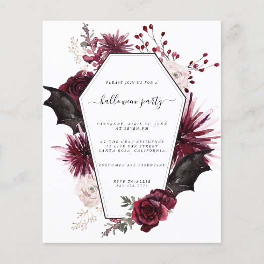 Einladung des Halloween-Party Flyer (Vorne)