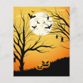 Einladung des Halloween-Party Flyer (Hinten)