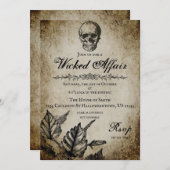 Einladung des Halloween-Party "Wicked Affair" (Vorne/Hinten)
