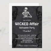 Einladung des Halloween-Party "Wicked Affair" (Vorne/Hinten)