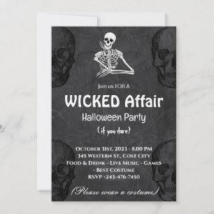 Einladung des Halloween-Party "Wicked Affair"