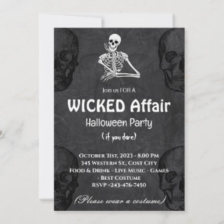 Einladung des Halloween-Party "Wicked Affair"