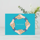 Einladung des Handshake Circle (Stehend Vorderseite)