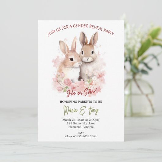 Einladung des Hasen-Geschlechts (Stehend Vorderseite)