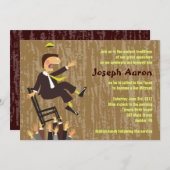 Einladung des Hora Chair Tanzes Bar Mitzvah (Vorne/Hinten)