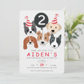 Einladung des Hundes zum Geburtstag (Stehend Vorderseite)