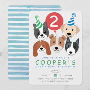 Einladung des Hundes zum Geburtstag