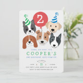 Einladung des Hundes zum Geburtstag (Stehend Vorderseite)