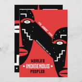 Einladung des indigenen Volkstags (Vorne/Hinten)