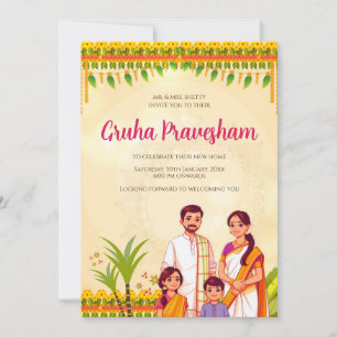 Einladung des indischen Hauses Gruhapravesam