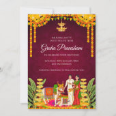 Einladung des indischen Hauses Gruhapravesham (Vorderseite)