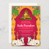 Einladung des indischen Hauses Gruhapravesham (Vorne/Hinten)