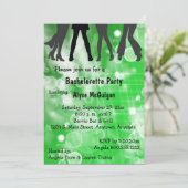 Einladung des Inspirierten grünen Junggeselinnen-A (Stehend Vorderseite)