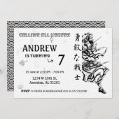 Einladung des japanischen Kriegers zum Geburtstag (Vorne/Hinten)