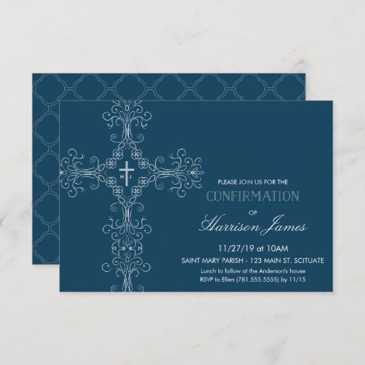 Einladung des Jungen zum Kreuz, Initialen (Vorne/Hinten)