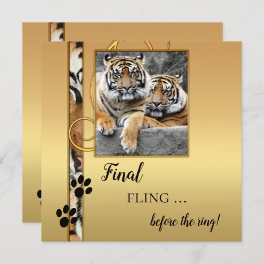 Einladung des Junggeselinnen-Abschieds für künstle (Vorne/Hinten)