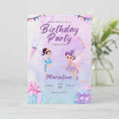 Einladung des Kindergeburtstags, (Stehend Vorderseite)