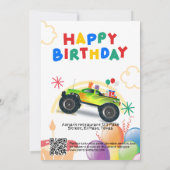 Einladung des Kindergeburtstags: Monster-Mashup-Pa (Rückseite)