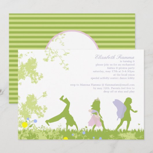 Einladung des Kindes zum Geburtstag (Vorne/Hinten)